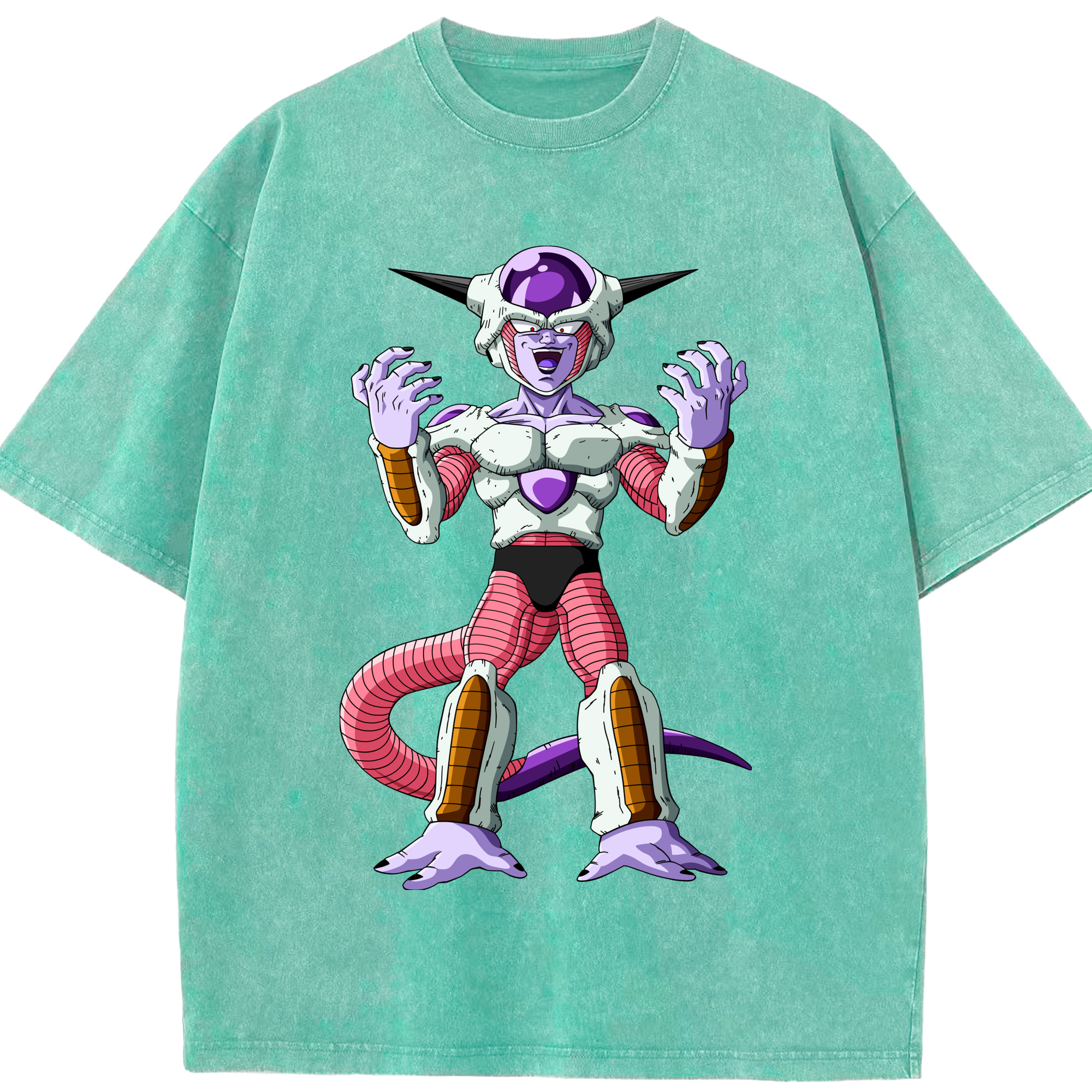 （画像用） ドラゴンボール フリーザ DRAGON BALL Frieza 綿100% ヴィンテージ風 半袖Tシャツ（フロントプリント）